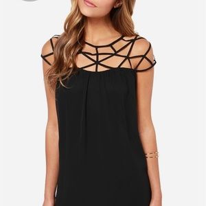 LULUS EXCLUSIVE ALL THE CAGE BLACK DRESS